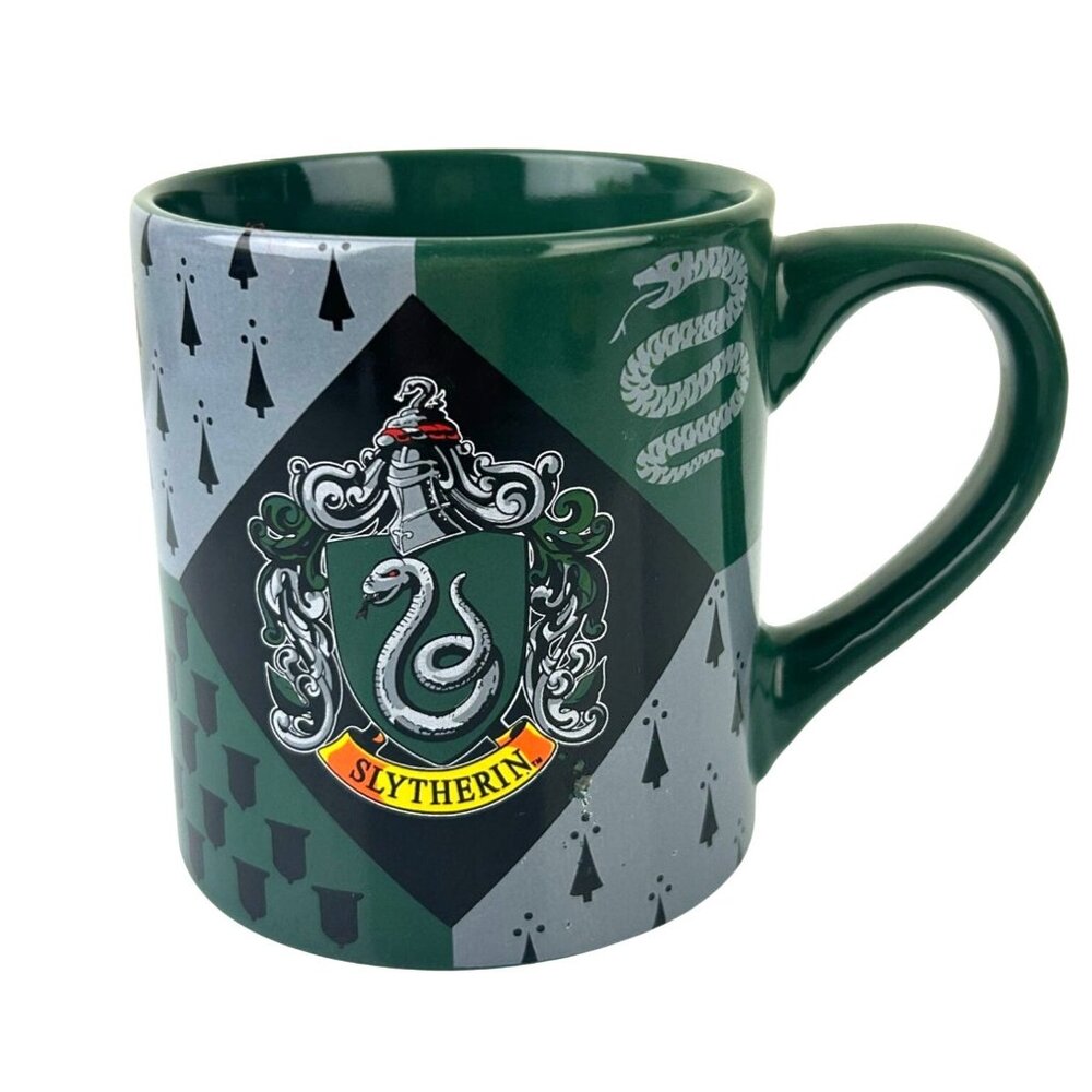 Harry Potter Slytherin House Crest Ceramic Coffee Tea Mug Green 14 oz Warner Bro
